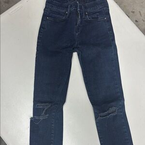 Dark Blue Distressed Jeans